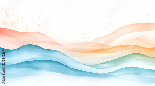 Wallpaper Mural Abstract flowing pastel colors, soft waves, smooth gradient.  Possible use background design, digital art Torontodigital.ca