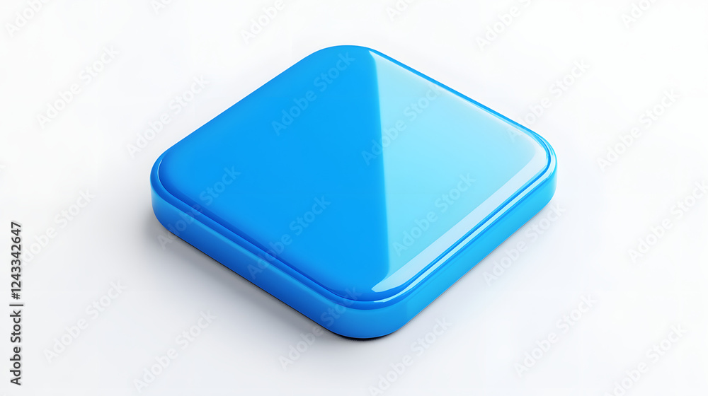 Blank Mobile application icon, button - Blue square with round corners. 3d rendering, white background
Blank Mobile application icon, button - Blue square with round corners. 3d rendering, white background
