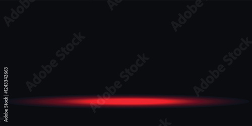 aser lines of light. Horizontal neon light. Neon red horizontal speed lines. Glowing stripes. Laser beams.