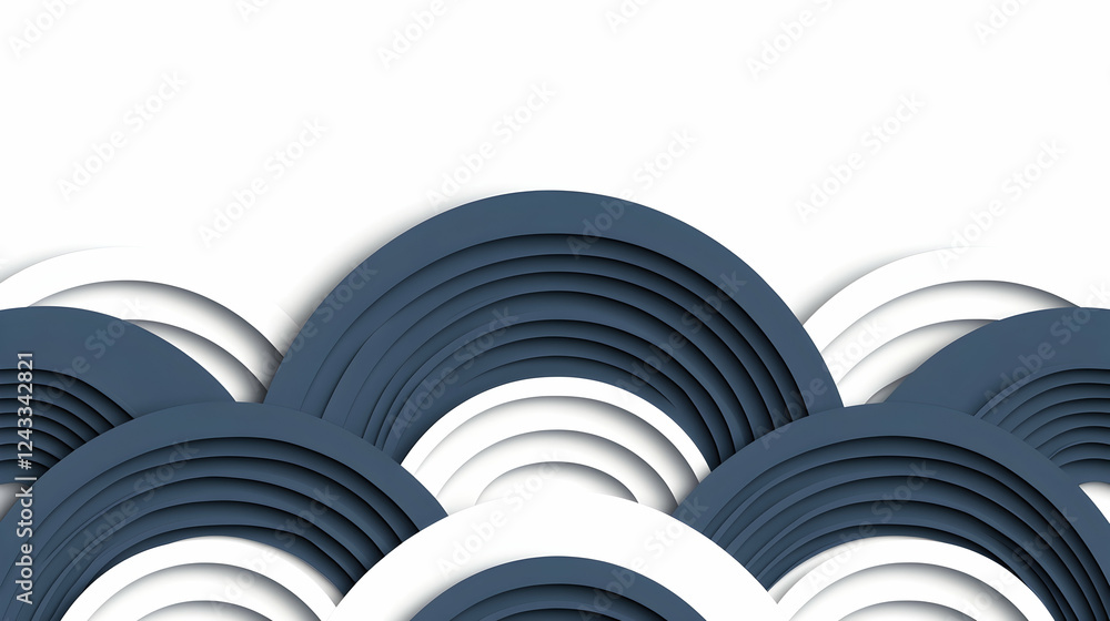 Fototapeta premium Abstract layered waves graphic design