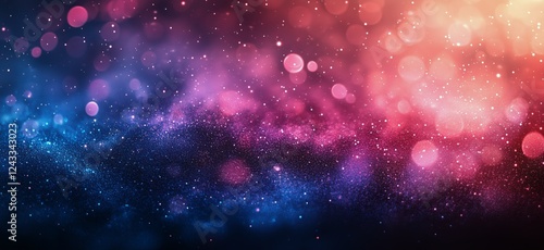 Colorful abstract background with bokeh lights and cosmic effects in vibrant ...