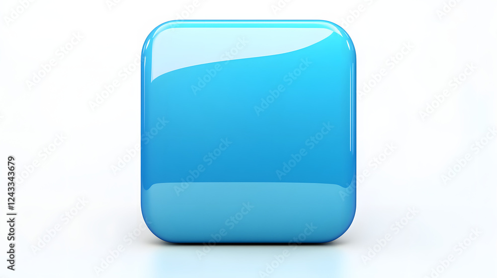 Blank Mobile application icon, button - Blue square with round corners. 3d rendering, white background
Blank Mobile application icon, button - Blue square with round corners. 3d rendering, white background