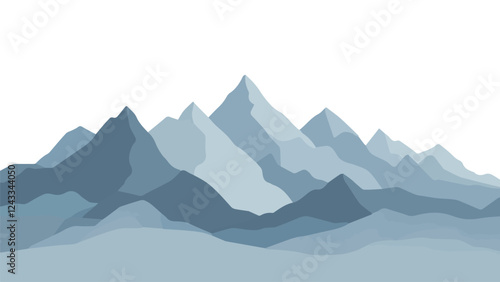 mountain landscape in the mountains vector illustration