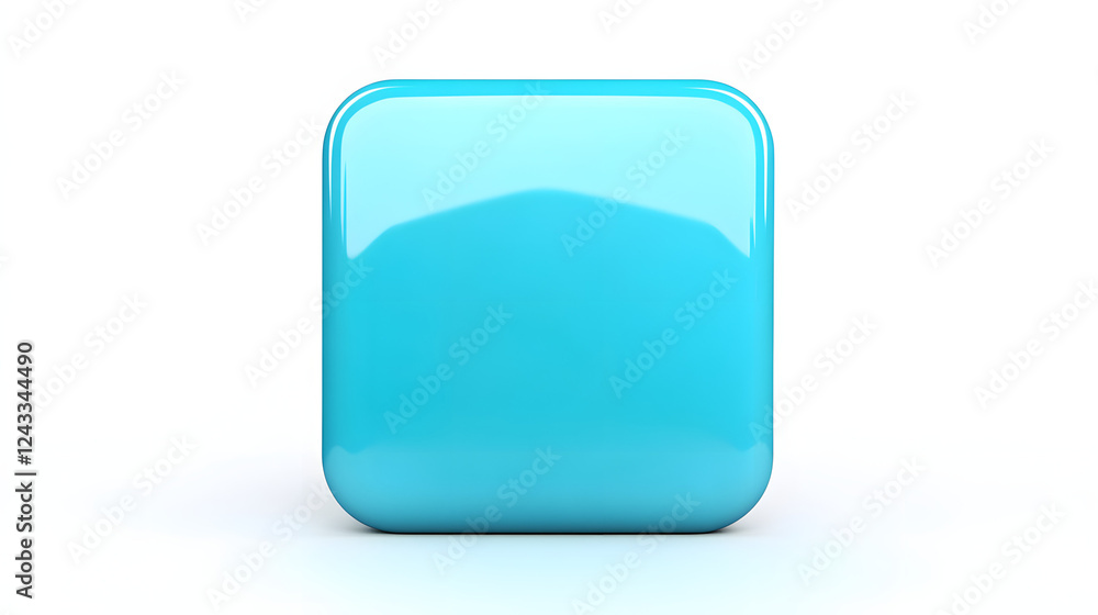 Blank Mobile application icon, button - Blue square with round corners. 3d rendering, white background
Blank Mobile application icon, button - Blue square with round corners. 3d rendering, white background