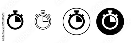 Stopwatch icon vector. Timer sign and symbol. Countdown icon. Period of time