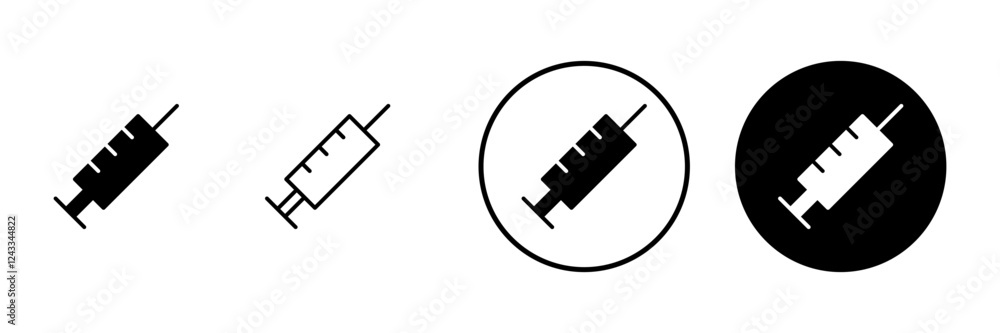 Syringe icon vector. injection sign and symbol.vaccine icon Syringe icon vector. injection sign and symbol.vaccine icon