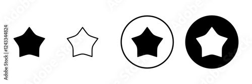 Star icon vector. rating sign and symbol. favourite star icon