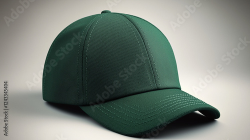 Modern green baseball cap mockup perfect for outdoor brands, team merchandise, or casual wear collections. High-resolution design for professional presentations.