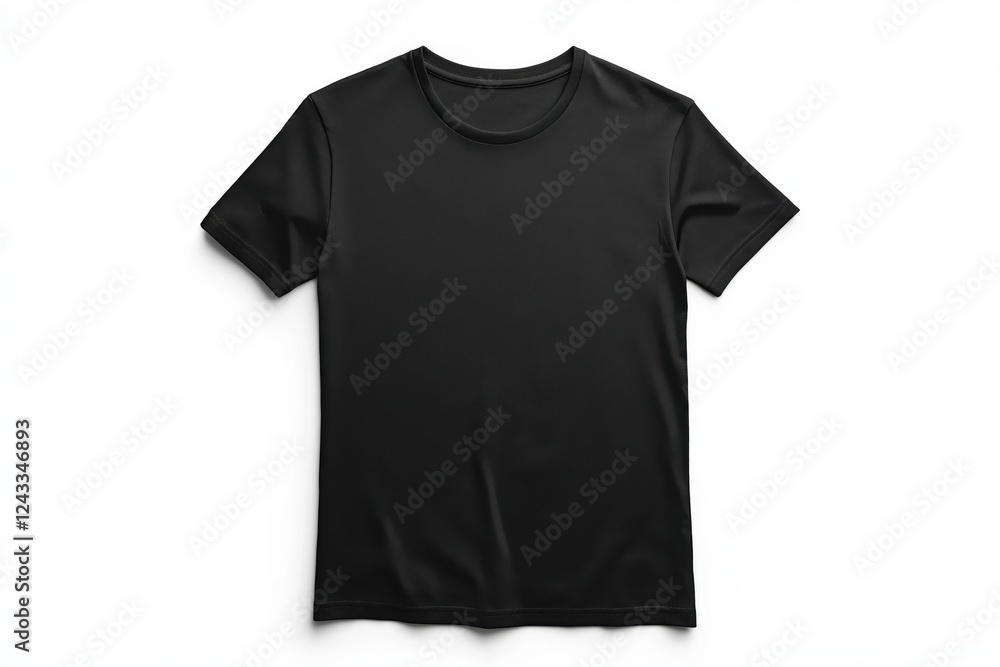 Black T-shirt on a white background. For online store, online stores. Order things online. For the catalogue. Shopping Black T-shirt on a white background. For online store, online stores. Order things online. For the catalogue. Shopping