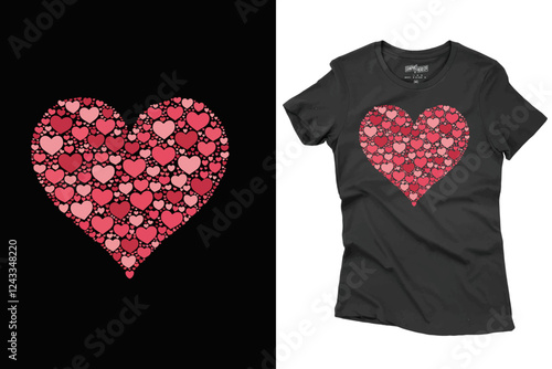 Valentine's Day T Shirt Design Illustration For Print, Poster, Card, Mug, Bag, Invitation.