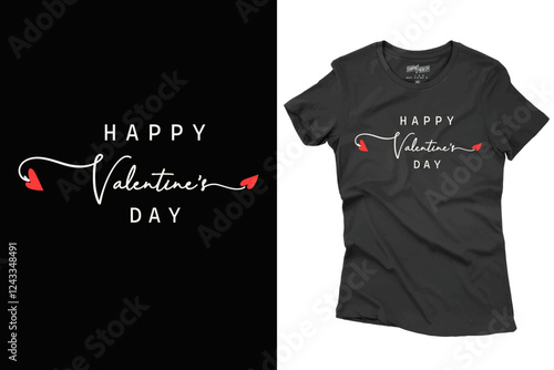 Valentine's Day T Shirt Design Illustration For Print, Poster, Card, Mug, Bag, Invitation.