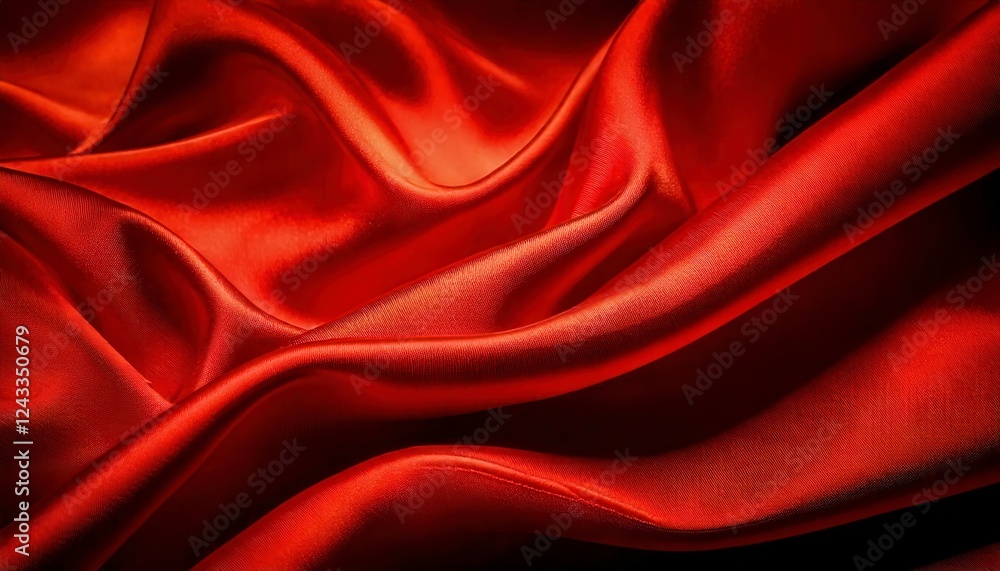 A luxurious Valentine's Day background featuring red silk fabric with soft golden lighting. A luxurious Valentine's Day background featuring red silk fabric with soft golden lighting.