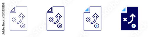 SEO ROI icon in 4 different styles. Thin Line, Line, Bold, and Bold Line. Duotone style. Editable stroke