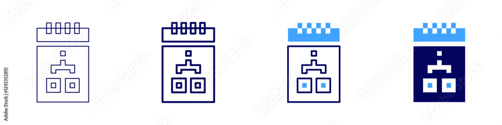 Social media research icon in 4 different styles. Thin Line, Line, Bold, and Bold Line. Duotone style. Editable stroke Social media research icon in 4 different styles. Thin Line, Line, Bold, and Bold Line. Duotone style. Editable stroke