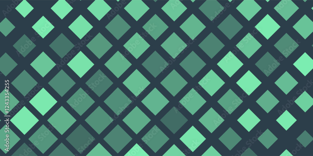 Fototapeta premium Parallelogram Halftone Gradient Vector Dynamic Velocity Eye Catching Texture. Modern Energetic Pattern Conceptual Turquoise Abstract Background.