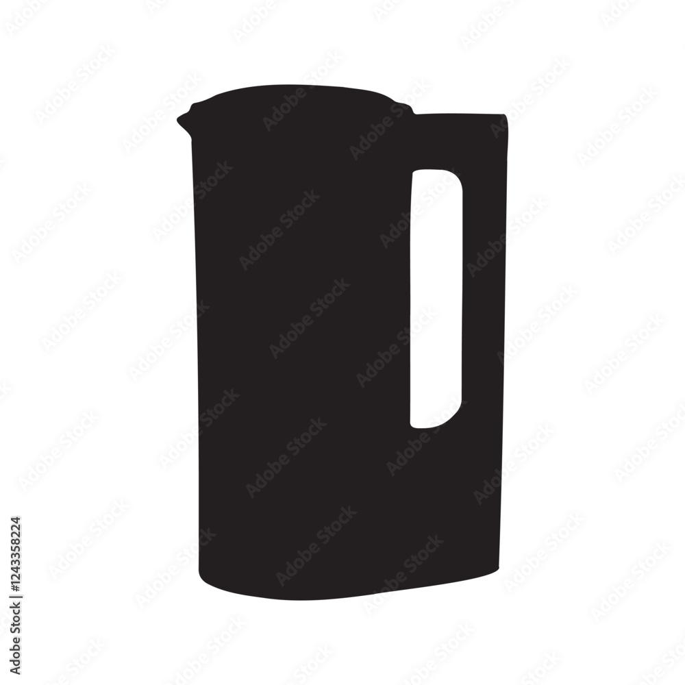 Hydrogen Water Machine Silhouette Vector Illustration