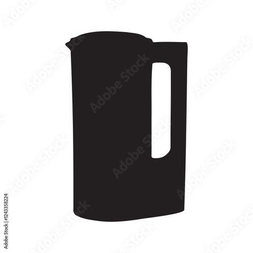 Hydrogen Water Machine Silhouette Vector Illustration