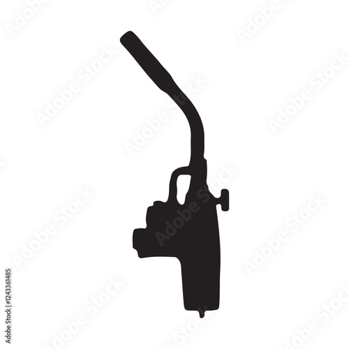 Propane Gas Mapp Torch Silhouette Vector Illustration