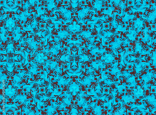 blue mercury stains, abstraction