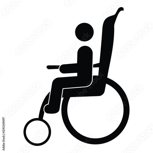 Disabled handicap icon. Wheelchair symbols. Medical, care, persons with disabilities signs. Vector illustration.