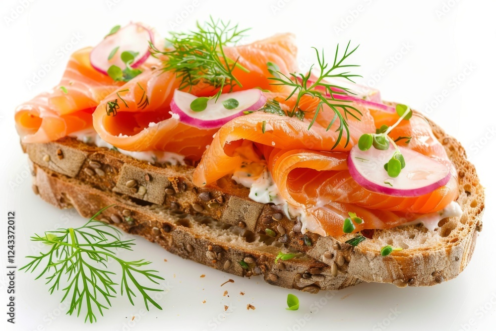 Smoked Salmon Open Faced Sandwich Smoked Salmon Open Faced Sandwich