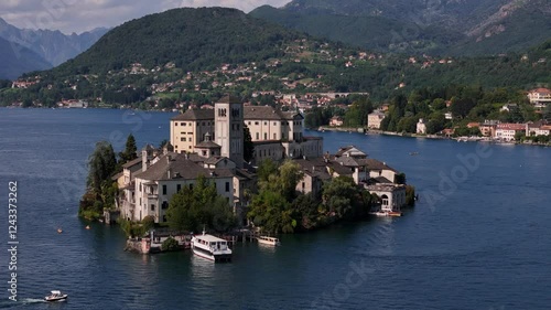 Incredible Summer Views of Lake Orta, San Giulio Island, Italy 2024