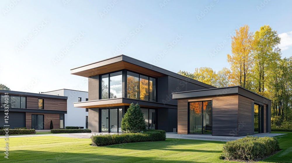 Modern Dark Wood and Glass House Exterior Modern Dark Wood and Glass House Exterior
