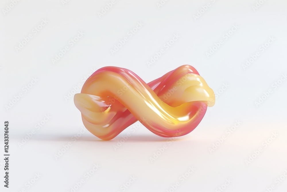 A colorful, twisted design resembling an infinity symbol, showcasing smooth curves in vibrant hues of red and yellow against a minimalist background. A colorful, twisted design resembling an infinity symbol, showcasing smooth curves in vibrant hues of red and yellow against a minimalist background.