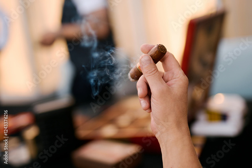 Close ups off Lifestyle Shots in a restaurant with cigar lounge and cocktails