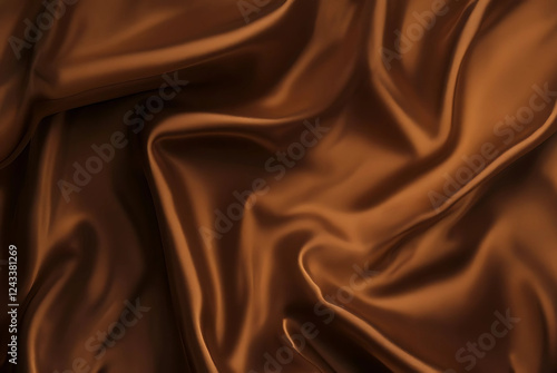 Wallpaper Mural Close-Up Of Luxurious Smooth Coffee Brown Fabric Torontodigital.ca