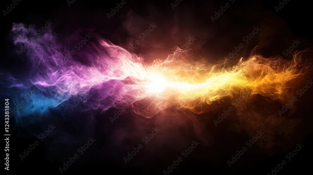 Modern Digital Art with Flowing Energy and Vivid Colors in a Dark Abstract Background Modern Digital Art with Flowing Energy and Vivid Colors in a Dark Abstract Background
