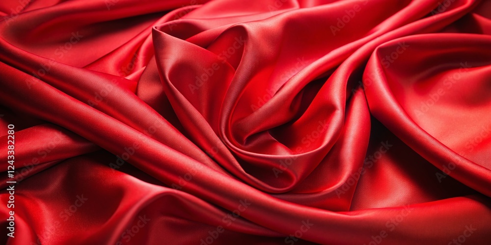 Elegant Red Satin Fabric Drape: Luxurious Textile Background for Fashion Design Elegant Red Satin Fabric Drape: Luxurious Textile Background for Fashion Design