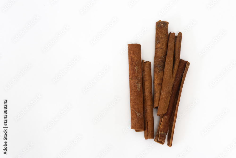 Cinnamon sticks isolated on white background Cinnamon sticks isolated on white background