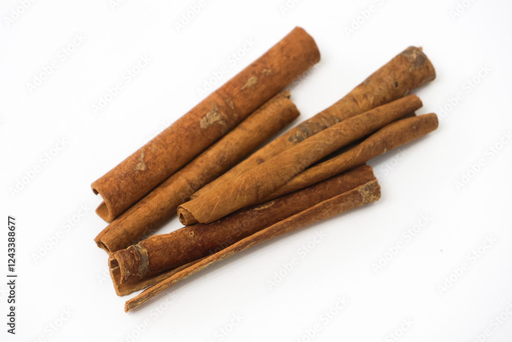 Cinnamon sticks isolated on white background Cinnamon sticks isolated on white background