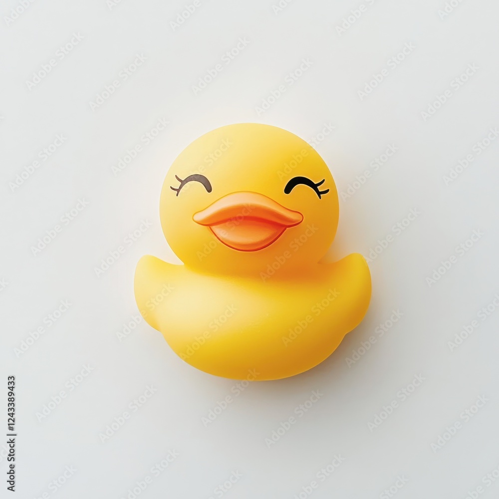 Soft yellow rubber duck featuring a cheerful expression perfect for bath time fun and playful moments in the water Soft yellow rubber duck featuring a cheerful expression perfect for bath time fun and playful moments in the water