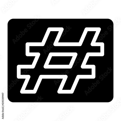 icon hastag glyph