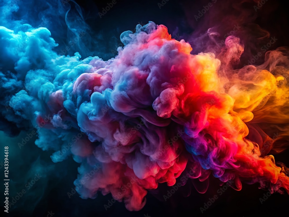 Ethereal Bleeding Smoke: Abstract Art Photo with Copy Space Ethereal Bleeding Smoke: Abstract Art Photo with Copy Space