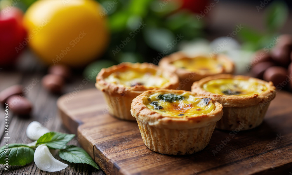 Assorted Mini Quiches with Lorraine and Goat Cheese