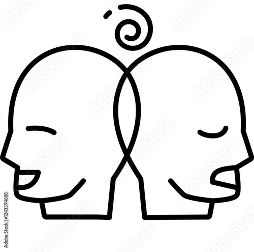 schizophrenia Icon, mental illness, mental health