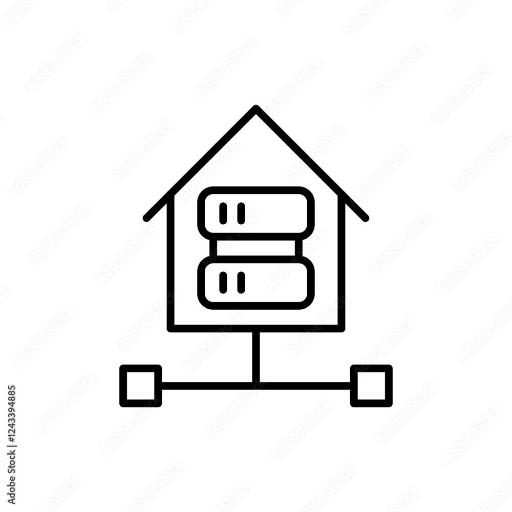 Server room outline icons, minimalist vector illustration ,simple transparent graphic element .Isolated on white background Server room outline icons, minimalist vector illustration ,simple transparent graphic element .Isolated on white background