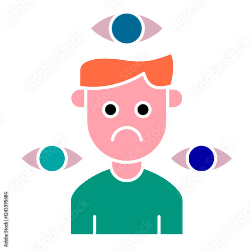schizophrenia Icon, mental illness, mental health