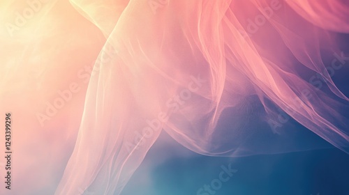 A modern abstract design with soft pastel gradients and subtle, flowing lines creating a minimalist, calming aesthetic