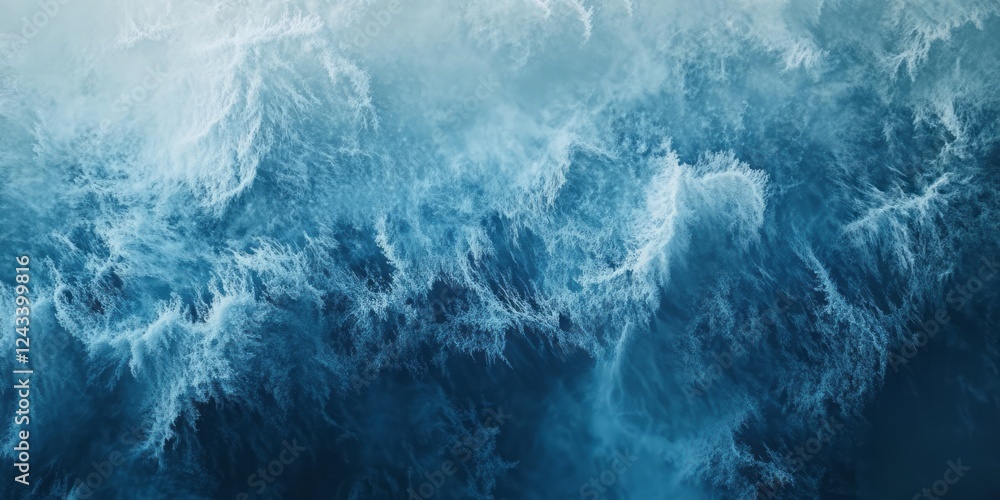 Fototapeta premium Abstract Blue Water Ocean Wave Texture