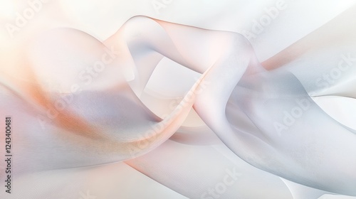 Abstract minimalist design with soft pastel colors and flowing curves, creating a serene, elegant, and modern visual -
