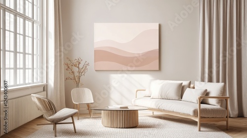 Contemporary pastel gradient artwork with flowing lines and minimalistic design, perfect for a serene aesthetic