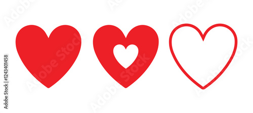 Love vector icon. Like love icon buttons. add to favorites icon. Heart, love, romance or valentine's day red heart. Vector illustration eps 10