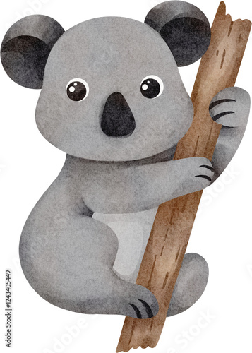 Photography watercolor koala