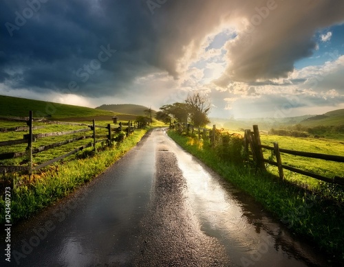 Obraz na płótnie village road w salonie