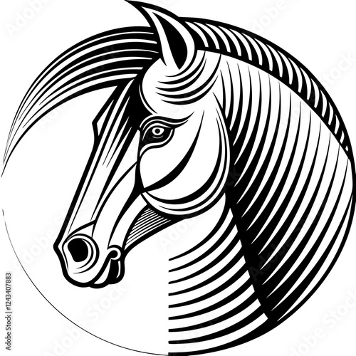 Abstract logo of horse head