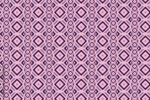 Seamless Floral Pattern Modern Geometric Vector Print in purple Colors 